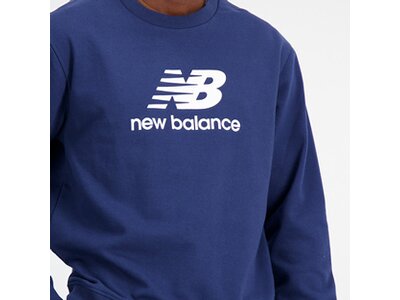 NEW BALANCE Herren T-Shirt Essentials Stacked Logo French Terry Crewneck Blau