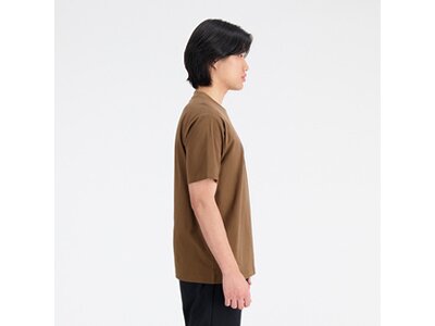 NEW BALANCE Herren T-Shirt Essentials Stacked Logo Cotton Jersey Short Sleeve T-shirt Braun