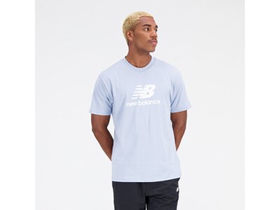 NEW BALANCE Herren T-Shirt Essentials Stacked Logo Cotton Jersey Short Sleeve T-shirt Grau