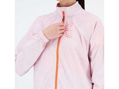 NEW BALANCE Damen Schlupfjacke Printed Impact Run Light Pack Jacket Pink