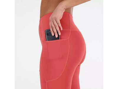 NEW BALANCE Damen Tights Shape Shield 7/8 High Rise Pocket Tight Rot