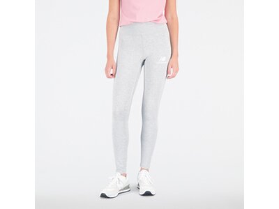 NEW BALANCE Damen Tights Essentials Stacked Logo Cotton Legging Grau