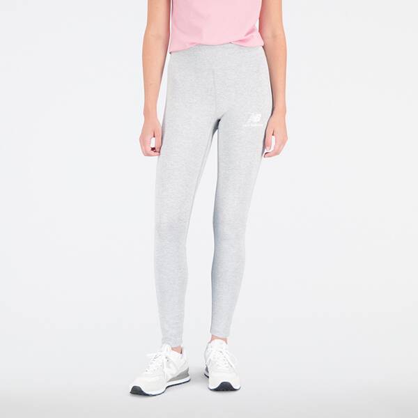 NEW BALANCE Damen Tights Essentials Stacked Logo Cotton Legging › Grau  - Onlineshop Intersport