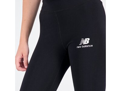 NEW BALANCE Damen Tights Essentials Stacked Logo Cotton Legging Schwarz