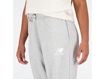 NEW BALANCE Damen Tights Essentials Stacked Logo French Terry Wide Legged Sweatpant Grau