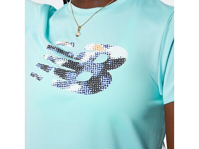 NEW BALANCE Damen T-Shirt Graphic Accelerate Short Sleeve Blau