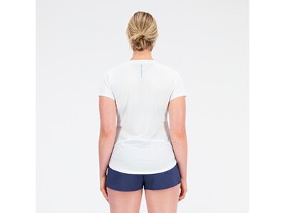 NEW BALANCE Damen T-Shirt Graphic Accelerate Short Sleeve Top Weiß