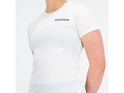 NEW BALANCE Damen T-Shirt Graphic Accelerate Short Sleeve Top Weiß