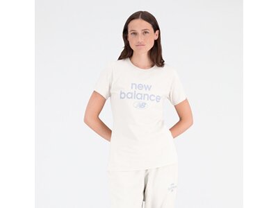 NEW BALANCE Damen Kapuzensweat NB Essentials Graphic Athletic Fit Short Sleeve Grau