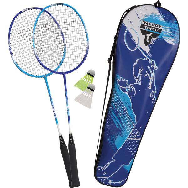 TALBOT/TORRO Badmintonset Talbot Torro Premium Badminton-Set 2-Fighter Pro, 2 Graphit-Composite Schl