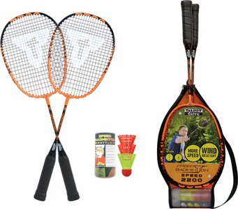 Badminton Set SPEED 2200 im 3/4 Bag black/orange, 000 -