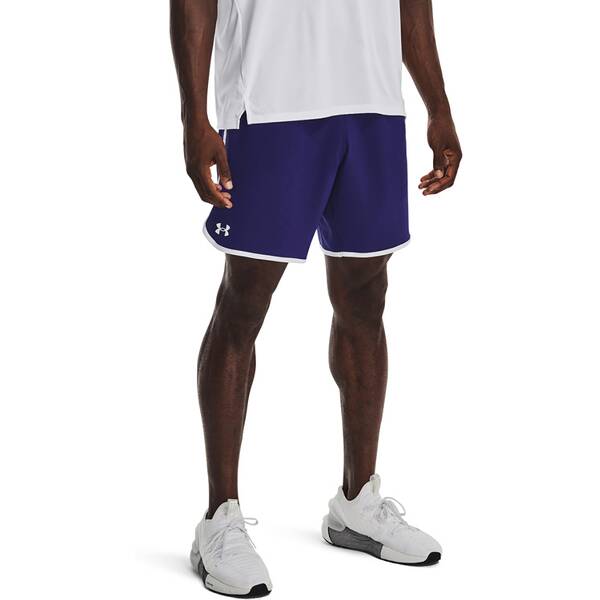 UA HIIT WOVEN 8IN SHORTS 468 M