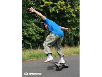 SCHILDKRÖT Skateboard Waveboard GOOD VIBES Graffiti Schwarz