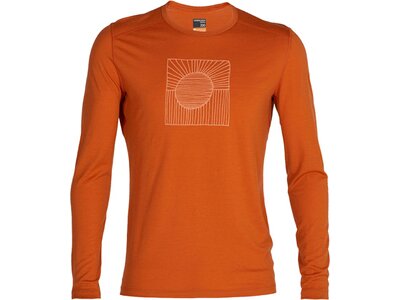 ICEBREAKER Herren Unterhemd M 200 Oasis LS Crewe Solar Orange