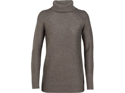 ICEBREAKER Damen Pullover "Waypoint Roll Neck Sweater" Grau