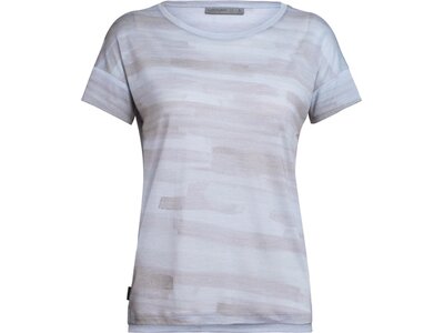 ICEBREAKER Merino Damen T-Shirt "Cool-Lite Via Short Sleeve Scoop" Silber