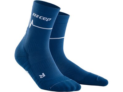 CEP Herren Heartbeat Mid Cut Socks Blau