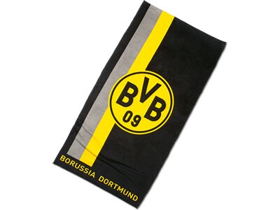 BVB-Handtuch mit Logo im Streifenmuster 50x100cm Gelb