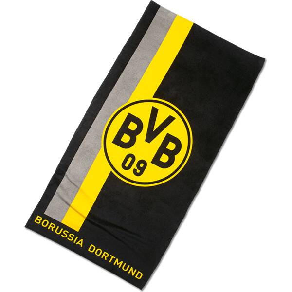 BVB-Handtuch mit Logo im Streifenmuster 50x100cm 00 -