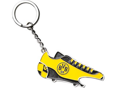 BVB-Schlüsselanhänger mit Einkaufschip & Öffner Schwarz