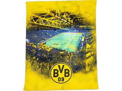 BVB Fleecedecke mit Stadionprint (150x200cm) Schwarz