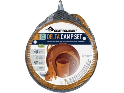 SEA TO SUMMIT Camping Zubehör Delta Camp Set (Bowl, Plate, Mug, Cutlery) Orange pink