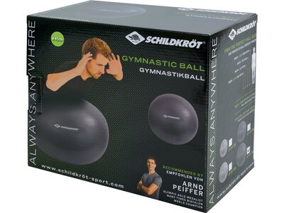 SCHILDKRÖT FITNESS Ball Schildkröt Gymnastikball, Anti-Burst Qualität, inkl. Luftpumpe, phthalatfrei Grau