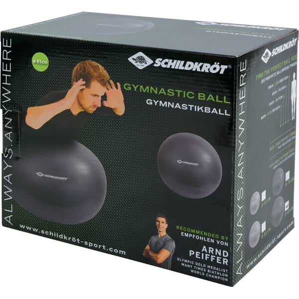 SCHILDKRÖT FITNESS Ball Schildkröt Gymnastikball, Anti-Burst Qualität, inkl. Luftpumpe, phthalatfrei