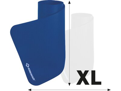 SCHILDKRÖT FITNESS Matte Schildkröt Fitnessmatte XL, 15 mm, 195 x 80 cm, Blau, rutschfest, optimal f Weiß