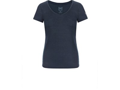 SUPER.NATURAL Damen T-Shirt W BASE V-NECK TEE 140 Blau
