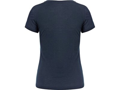 SUPER.NATURAL Damen T-Shirt W BASE V-NECK TEE 140 Blau