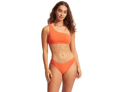 SEAFOLLY Damen Bikinioberteil Sea Dive One Shoulder Bandeau Orange