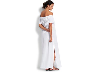 SEAFOLLY Damen Kleid Double Cloth Strapless Dress Weiß