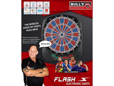 BULL'S Dartboard Flash RB-Sound Bunt