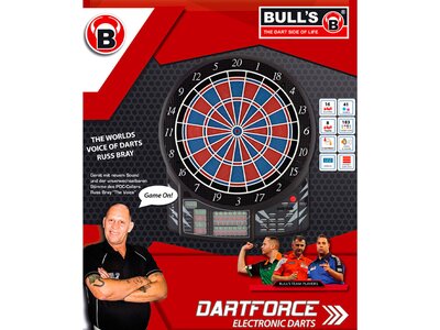 BULL'S Dartboard Dartforce RB Sound Elektronik Dartboard Schwarz