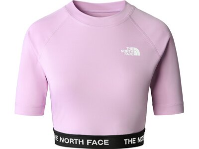 THE NORTH FACE Damen Funktionsjacke W CROP LONG SLEEVE PERF TEE - EU pink