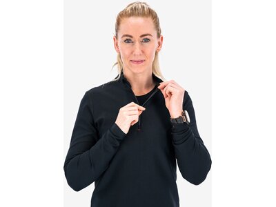 FUSION Damen Pullover mit Reißverschluss WOMENS ZIP NECK Schwarz