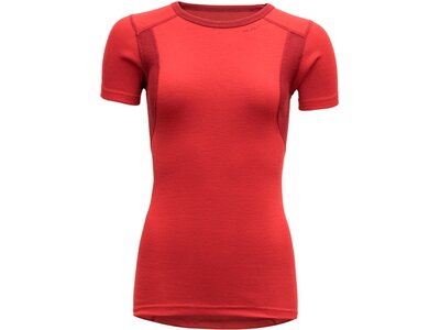 DEVOLD Damen Unterhemd HIKING WOMAN T-SHIRT Rot