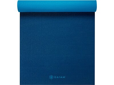 GAIAM NAVY & BLUE 2-COLOR YOGA MAT 6MM PREMIUM Blau