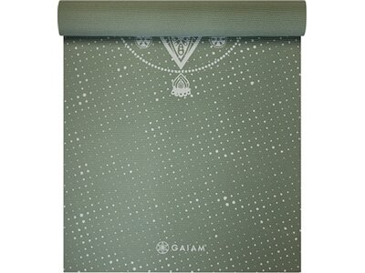 GAIAM CELESTIAL GREEN YOGA MAT 5MM CLASSIC PRINTED Grau