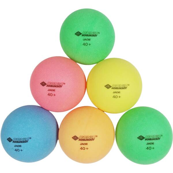 Donic-Schildkröt Tischtennisball Colour Popps, 6 farbige Bälle in Poly 40+ Qualität, 649015 000 -