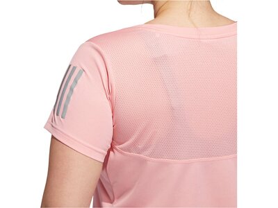 ADIDAS Damen Laufshirt "Own the Run Curvy" Kurzarm - Plus Size Rot