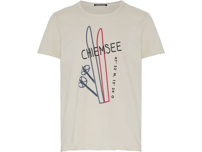 CHIEMSEE T-Shirt mit großem CHIEMSEE Frontprint Braun