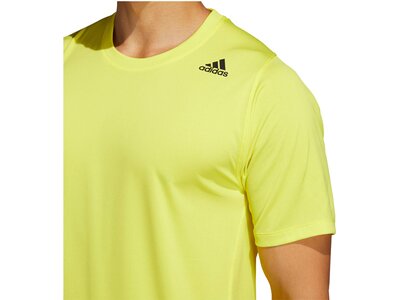 ADIDAS Herren Trainings-Shirt "FreeLift Sport Fitted 3-Streifen" Kurzarm Gelb