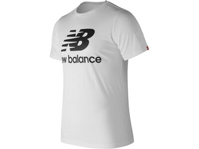 NEWBALANCE Herren T-Shirt "Essentials Stacked Logo Tee" Weiß