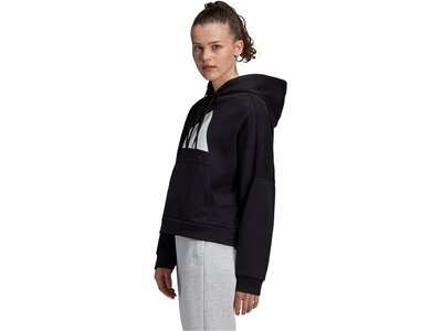 ADIDAS Damen Sweatshirt mit Kapuze "Back Zip Graphic Hoodie" Schwarz