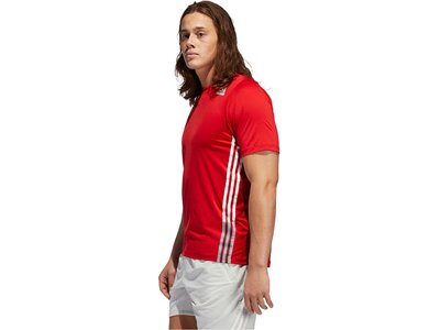 ADIDAS Herren T-Shirt "Freelift 3-Streifen" Rot