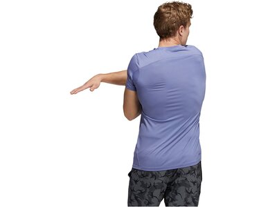 ADIDAS Herren Fitness T-Shirt "Aeroready 3 Streifen" Grün