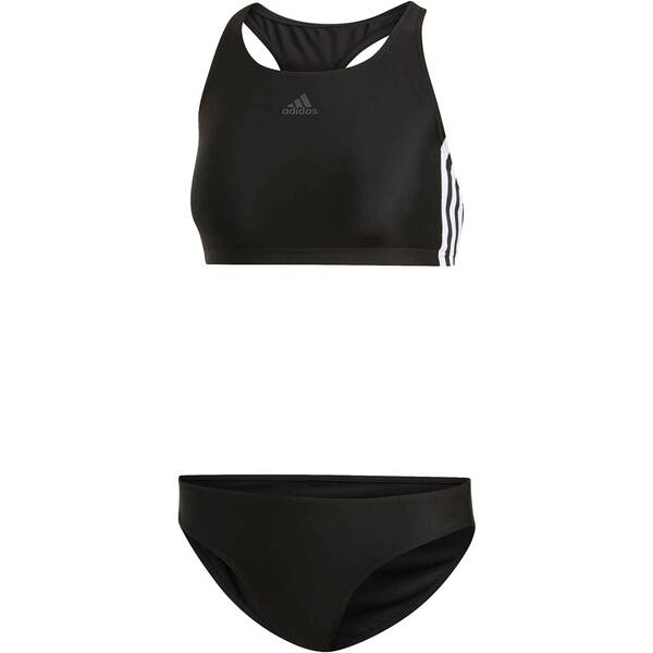 adidas Damen 3 Streifen Bikini › Schwarz  - Onlineshop Intersport