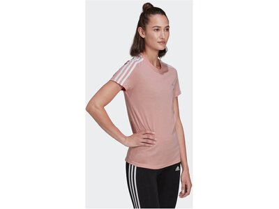 ADIDAS Damen T-Shirt LOUNGEWEAR ESSENTIALS SLIM 3-STREIFEN Pink